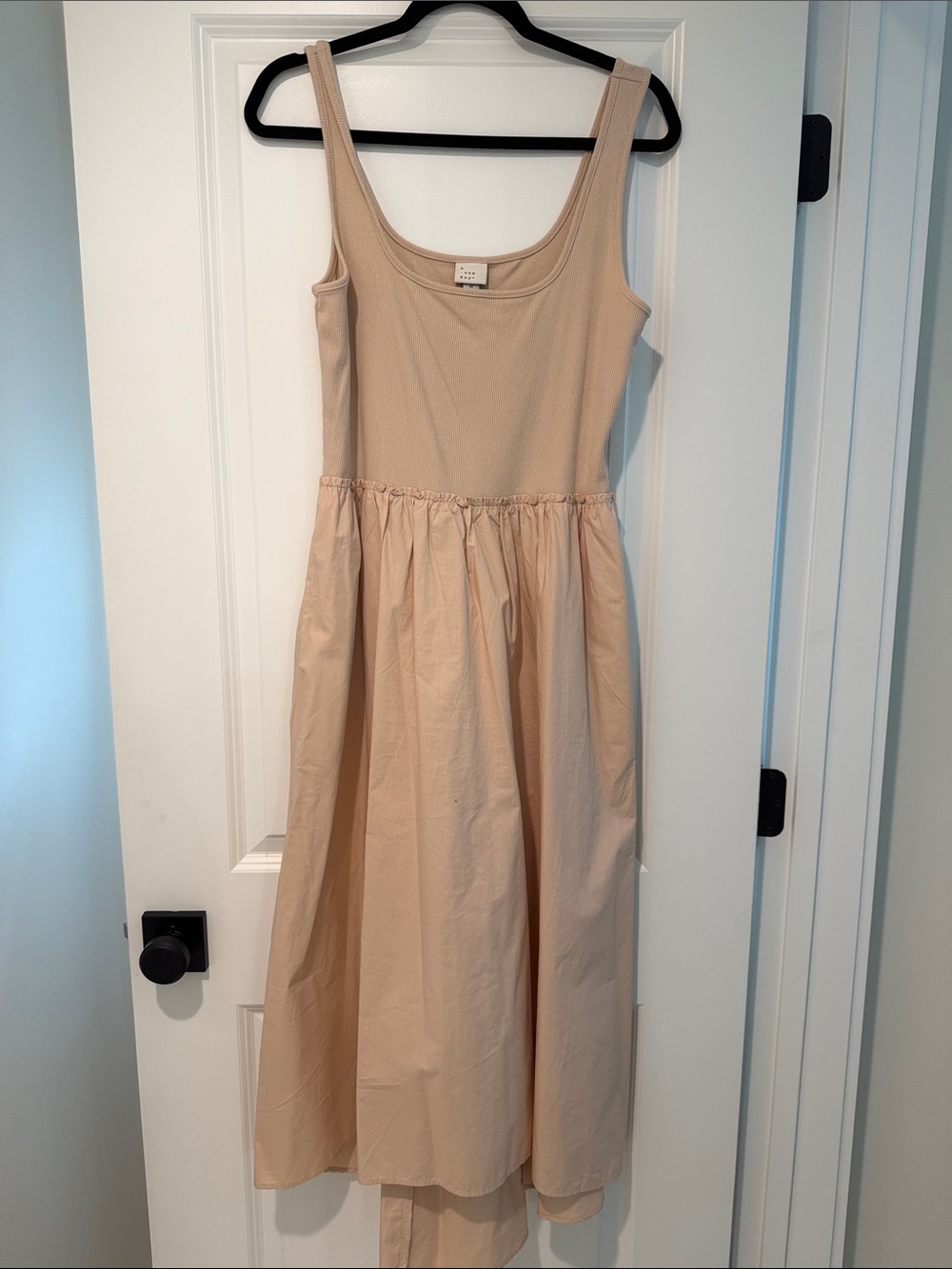 a new day Beige Sleeveless Tank Midi Dress